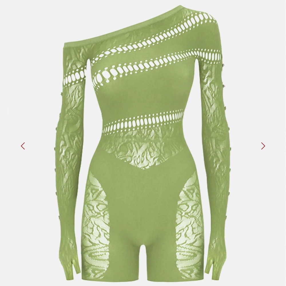 POSTER GIRL Green Lace Jumpsuit